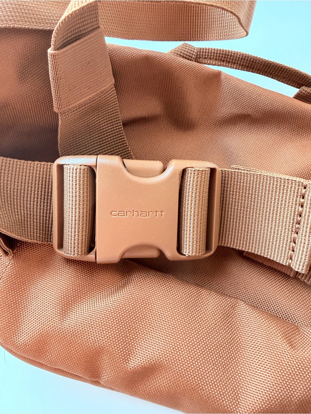 Carhartt Brown Waist Pack Crossbody Belt Bag Fanny Pack Front Pocket Zipper - Picture 9 of 9